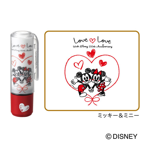 ディズニー × シャチハタ ネーム9 着せ替えパーツ ホルダー＆キャップ ミッキー&ミニー ウォルト・ディズニー生誕110周年記念モデル