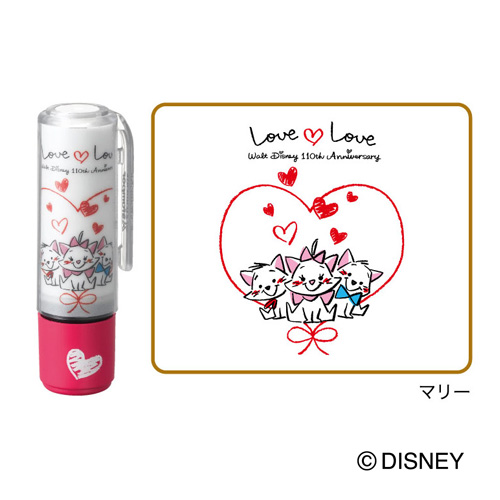 ディズニー × シャチハタ ネーム9 着せ替えパーツ ホルダー＆キャップ マリー ウォルト・ディズニー生誕110周年記念モデル